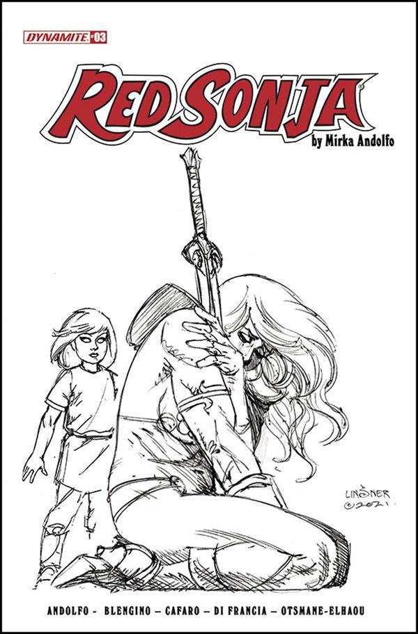 Red Sonja (2021) issue 3-L Joseph Michael Linsner 1:25 Black & White Cover