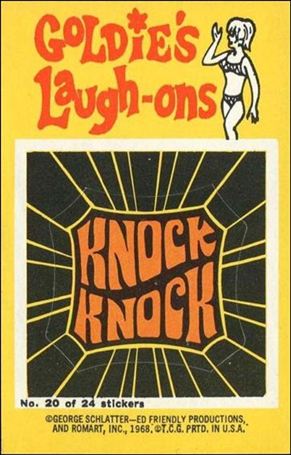Laugh-In  (Sticker Set) card 20 Knock Knock