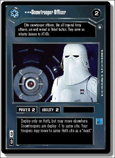 Star Wars: Hoth Limited (Base Set) card 11 Snowtrooper Officer