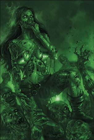 Die!namite issue 3-V Lucio Parrillo 1:25 Green Tint Virgin Cover
