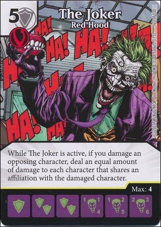 DC Comics Dice Masters Justice League  card 122 The Joker - Red Hood