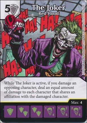 DC Comics Dice Masters Justice League  card 122 The Joker - Red Hood