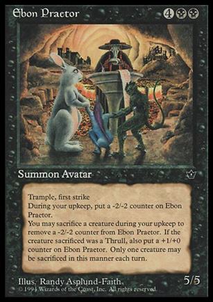 Magic the Gathering: Fallen Empires (Base Set) card 37 Ebon Praetor