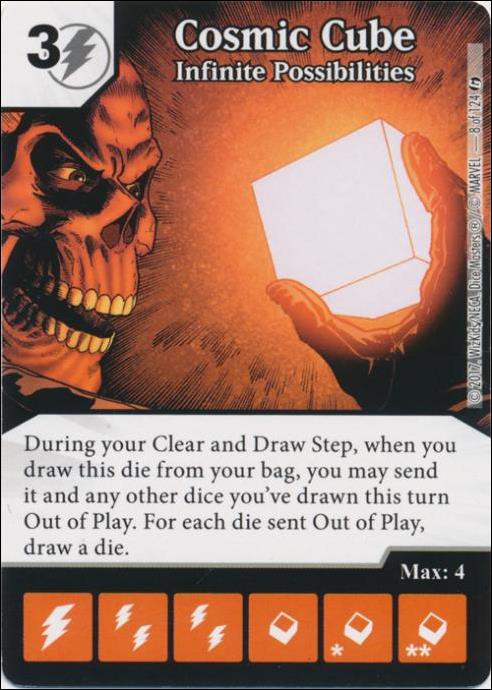 Marvel Dice Masters Guardians of the Galaxy  card 8 Cosmic Cube: Infinite Possibilities 