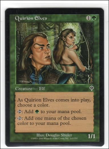 Magic the Gathering: Invasion (Base Set) card 203 Quirion Elves