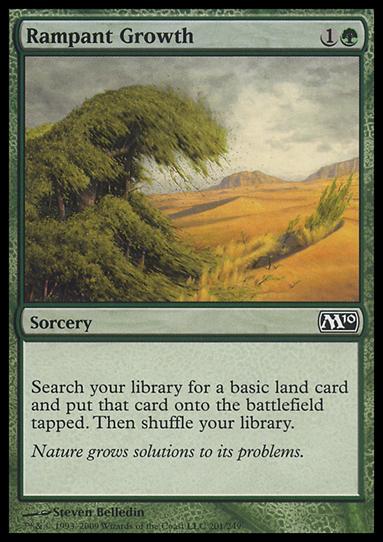 Magic the Gathering: 2010 Core Set (Base Set) card 201 Rampant Growth