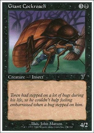 Magic the Gathering: 7th Edition (Base Set) card 138 Giant Cockroach