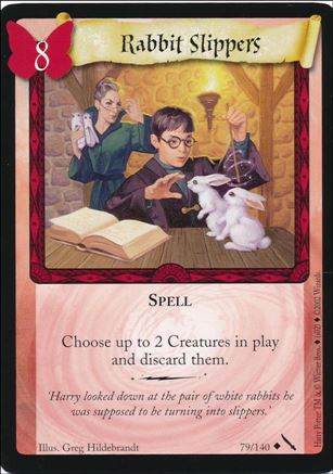 Harry Potter: Chamber of Secrets (Base Set) card 79 Rabbit Slippers