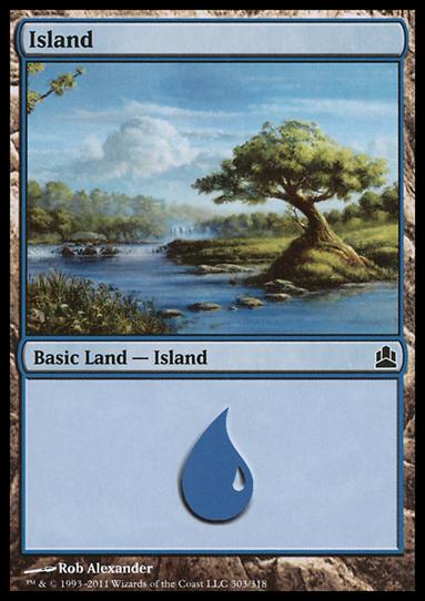 Magic the Gathering: Commander (Base Set) card 303 Island