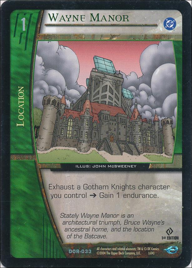 DC Origins: VS System (Base Set) card DOR-033 Wayne Manor