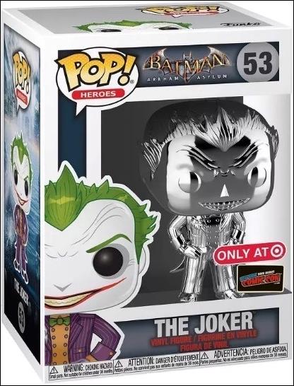 POP! Heroes figure 53-B The Joker (Silver Chrome) Target NYCC Debut