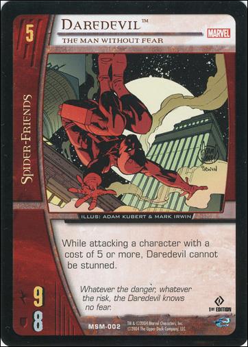 Web of Spider-Man VS System (Base Set) card 2 Daredevil