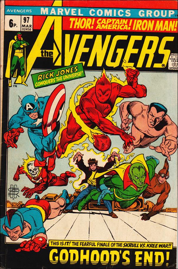 Avengers (1963) issue 97-B UK Price Cover