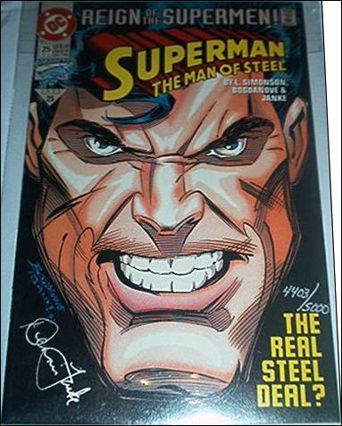 Superman: The Man of Steel issue 25-B Catch a Star (Signed by Dennis Janke) 1/5000