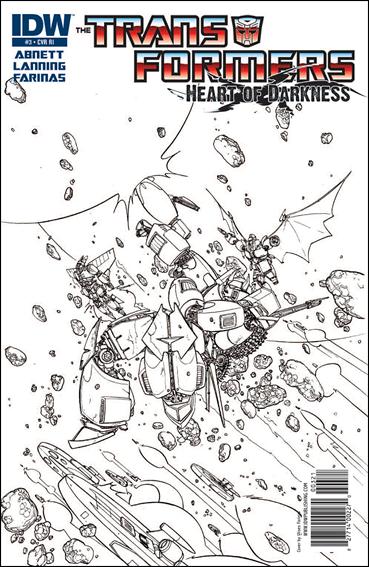 Transformers: Heart of Darkness issue 3-C Ulises Farinas 1:10 Black and White Cover