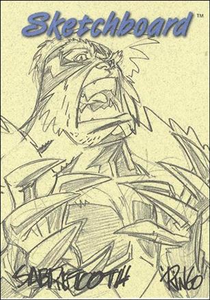 Marvel Creators Collection '98 (Sketchboard Subset) card 21-B Sabretooth (Yellow)