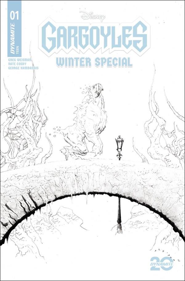 Gargoyles Winter Special issue 1-E Jae Lee B&W 1:10 Cover