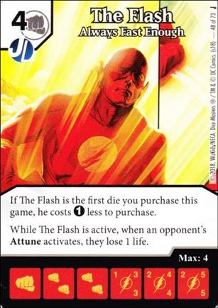 DC Comics Dice Masters Justice card 48 The Flash: Always Fast Enough