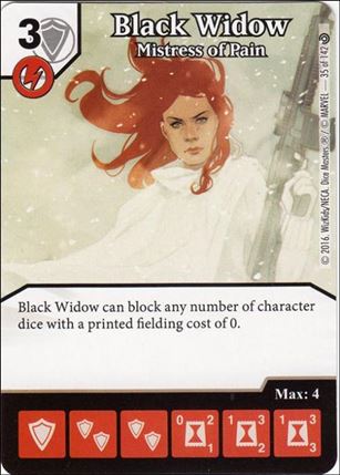 Marvel Dice Masters Civil War card 35 Black Widow: Mistress of Pain