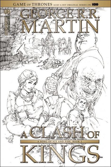 George R. R. Martin's a Clash of Kings (2017) issue 8-D Mel Rubi 1:15 Black and White Cover