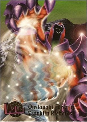 Marvel Ultra: Onslaught (Base Set) card 72 Onslaught Absorbs Franklin Richards