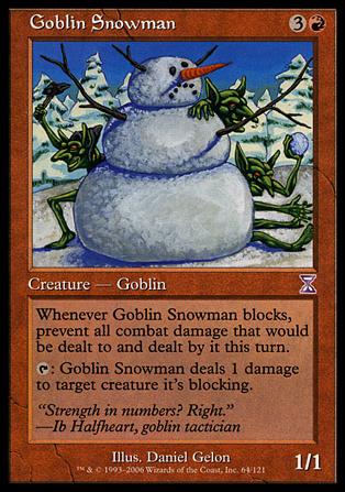 Magic the Gathering: Time Spiral (Timeshifted Subset) card 64 Goblin Snowman
