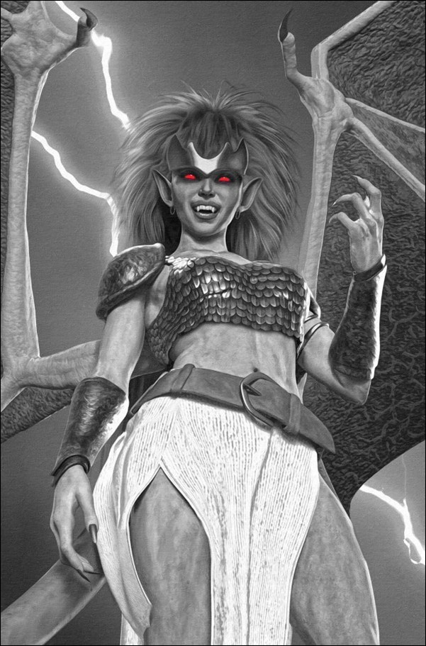 Gargoyles: Demona (2025) issue 1-V Mark Spears Black B&W Virgin 1:10 Cover