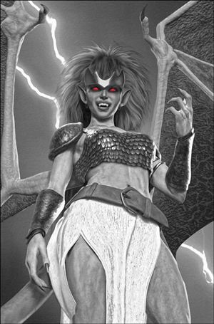Gargoyles: Demona (2025) issue 1-V Mark Spears Black B&W Virgin 1:10 Cover