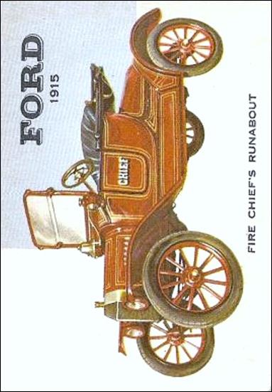 World on Wheels (Base Set) card 90 Ford Fire Chief's Runabout 1915