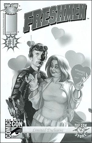 Freshmen (2005) issue 1-E Migliari/Linsner SDCC / Top Cow Store B&W Cover