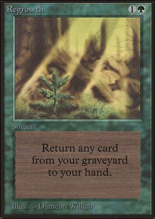 Magic the Gathering: Limited Edition Beta (Base Set) card 215 Regrowth