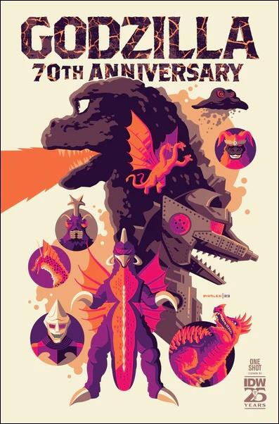 Godzilla: 70th Anniversary issue 1-D Tom Whalen 1:25 Cover