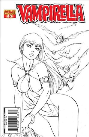 Vampirella (2010) issue 6-F Ale Garza 1:15 Black and White Cover