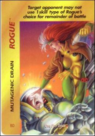 Marvel OverPower (Base Set) card nn181 Rogue: Mutagentic Drain