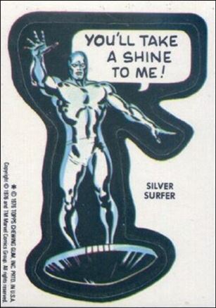 Marvel Super Heroes Stickers (Base Set) card NN27 Silver Surfer - 