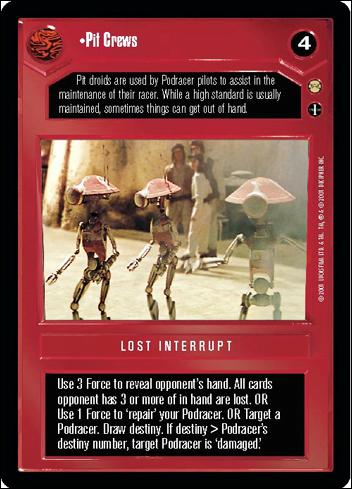 Star Wars: Tatooine Limited (Base Set) card 33 Pit Crews