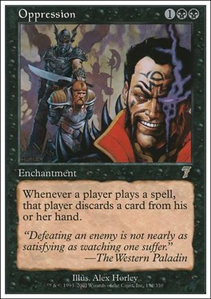 Magic the Gathering: 7th Edition (Base Set) card 152 Oppression