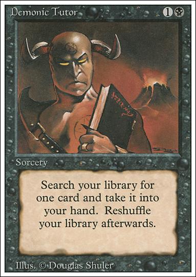 Magic the Gathering: Revised (Base Set) card 105 Demonic Tutor