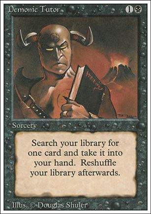 Magic the Gathering: Revised (Base Set) card 105 Demonic Tutor