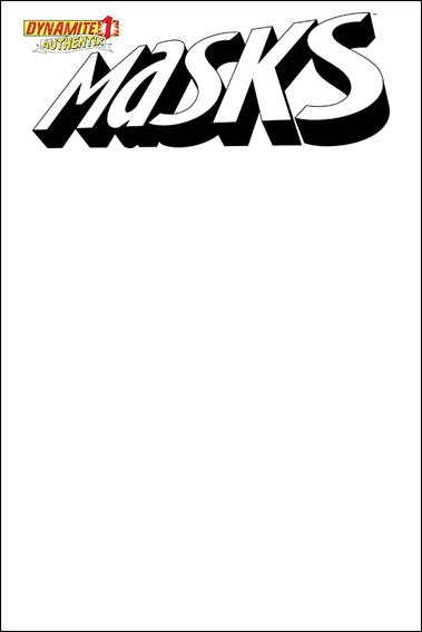 Masks issue 1-I Dynamite Authentix Blank Cover