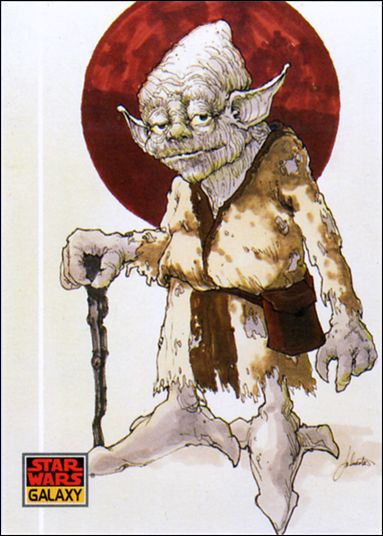 Star Wars Galaxy: Series 1 (Base Set) card 23 Yoda (Johnston)