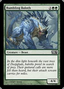 Magic the Gathering: 2014 Core Set (Base Set) card 193 Rumbling Baloth
