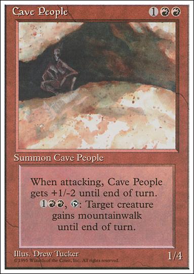 Magic the Gathering: 4th Edition (Base Set) card 181 Cave People