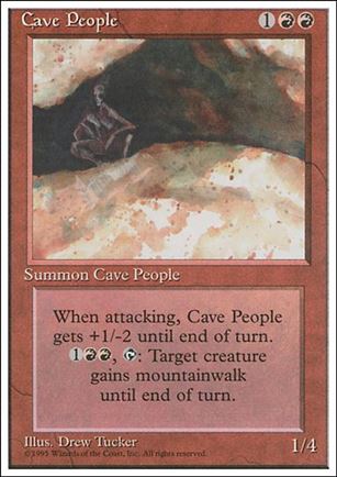 Magic the Gathering: 4th Edition (Base Set) card 181 Cave People