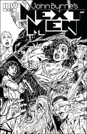John Byrne's Next Men (2010) issue 5-B 1:10 Black and White Cover