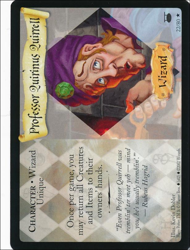 Harry Potter: Diagon Alley (Base Set) card 22 Professor Quirinus Quirrell