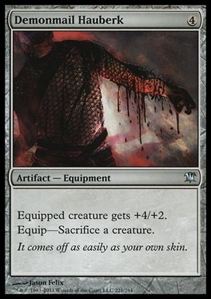Magic the Gathering: Innistrad (Base Set) card 221 Demonmail Hauberk