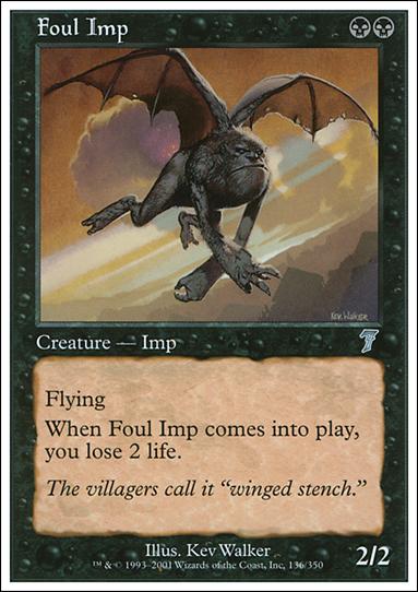 Magic the Gathering: 7th Edition (Base Set) card 136 Foul Imp