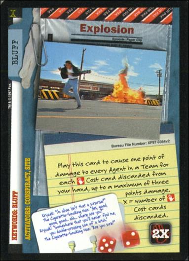 X-Files: The Truth Is Out There (Base Set) card XF97-0364v2 Explosion