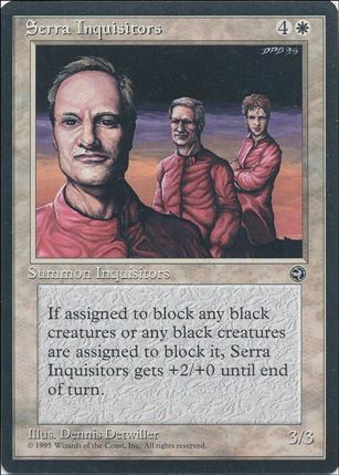 Magic the Gathering: Homelands (Base Set) card 16 Serra Inquisitors